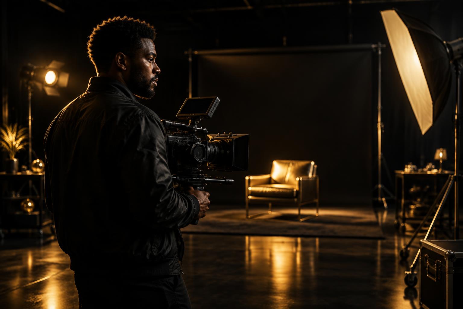 Inside the Xpression studio at night
